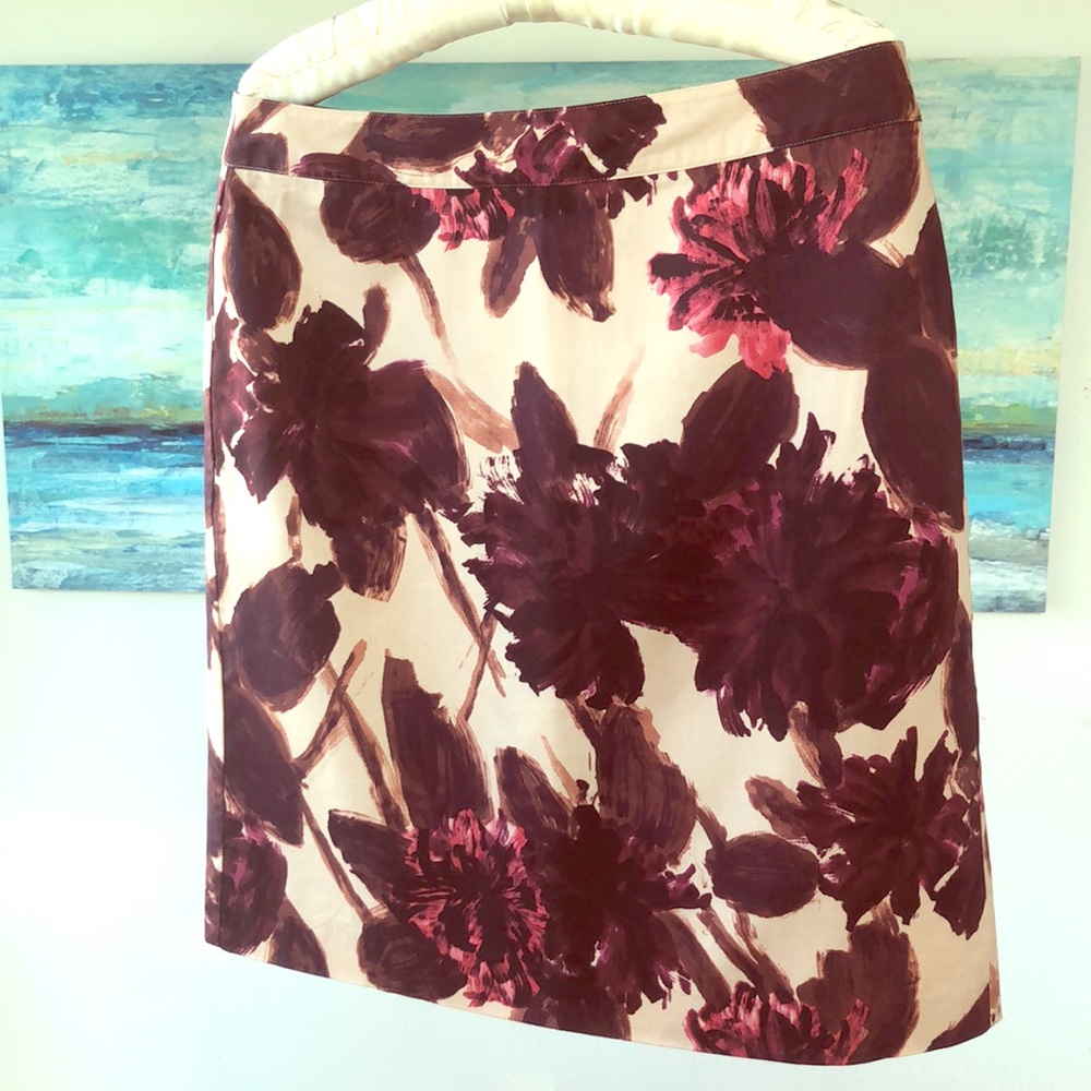 Knee length floral skirt